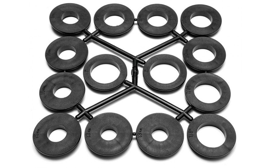 Adapterset Durchmesser 31,75mm auf 25,4mm bis 13mm aus Kunststoff 7 Teilig