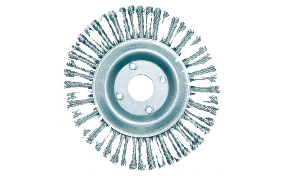 RECA Zirkulardrahtbürste, gezopft, mit Stahldraht Ø0,50 mm, 178 x 6 mm