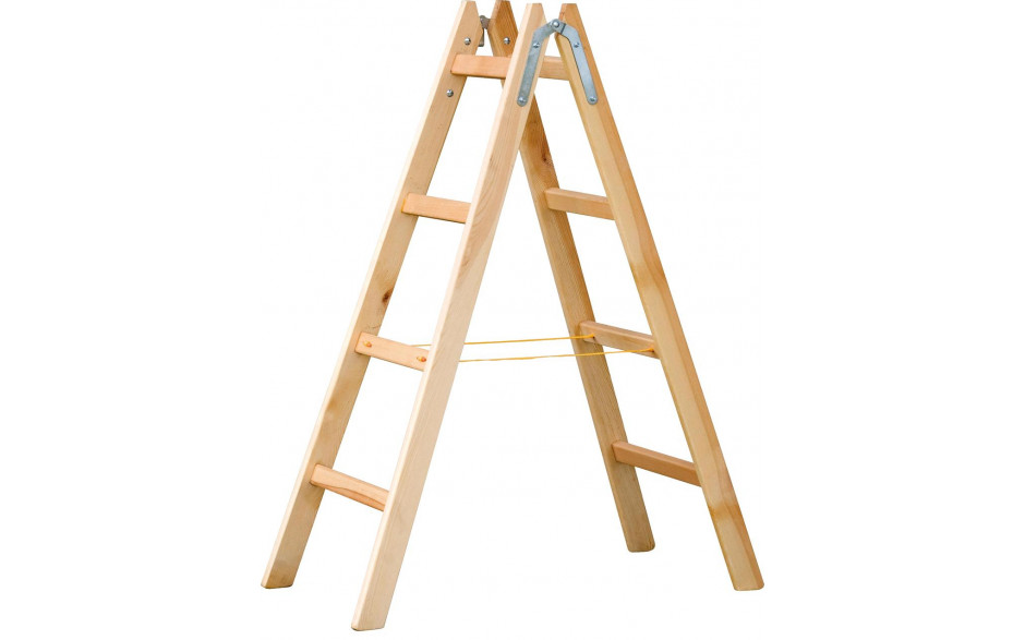 Doppelleiter Holz 4 Sprossen