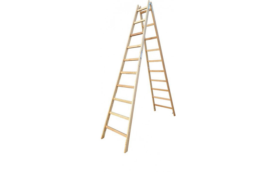 Doppelleiter Holz 10 Sprossen