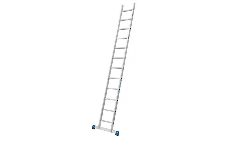 Stabilo Alu-Anlegeleiter, 12 Sprossen, Länge 3,55 m, Arbeitshöhe 4,40 m, 6,0 kg