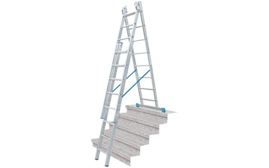 Stabilo Alu-Vielzweckleiter, Sprossen 3x8, Arbeitshöhe 3,35-6,05 m, 16,0 kg