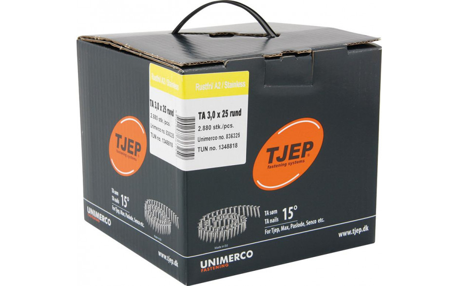 TJEP TA30/25 Coil-Rillennägel/Dachpappnägel Rostfrei A2 15°
