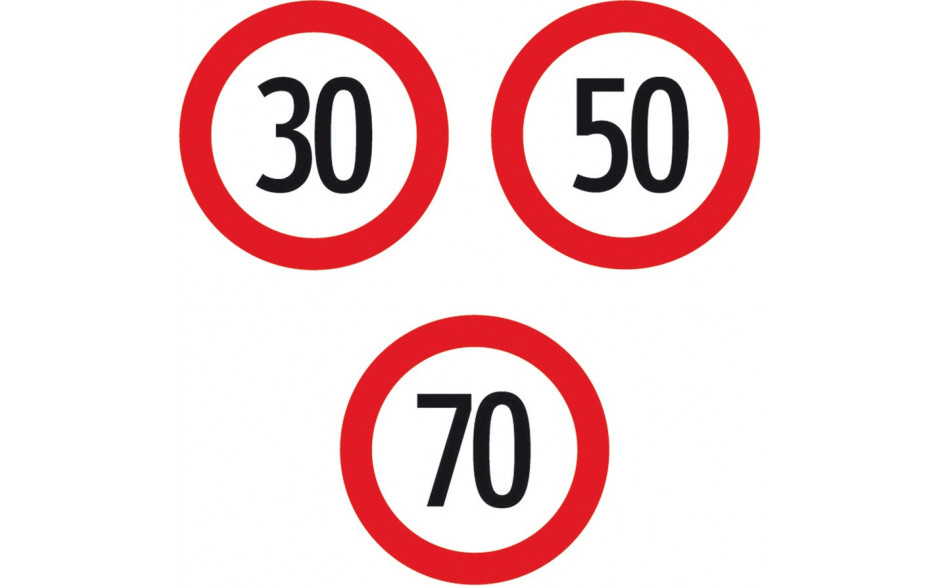 Baustellenverkehrszeichen § 52/10a Geschwindigkeitsbeschränkung "70" 960 x 1,5 mm