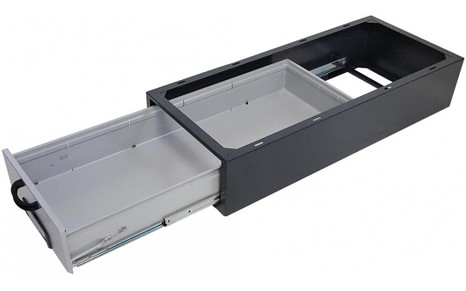RECA MAXMOBIL Großraumschublade mit Gehäuse 255 x 550 x 1300 mm, RAL 7016 Struktur GSL 130-25-55-R
