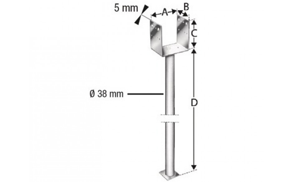 SIMPSON Stützenfuss PL 140 x 90G feuerverzinkt