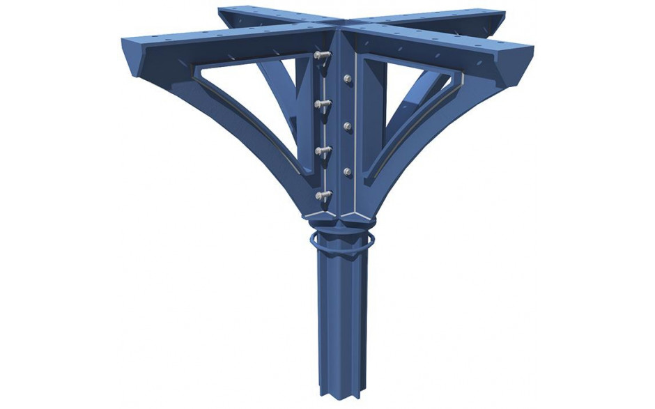 Lindapter® Hollo-Bolt mit Sechskantschraube Typ HB - Stahl - verzinkt blau - M12 X 60 - HB12-1
