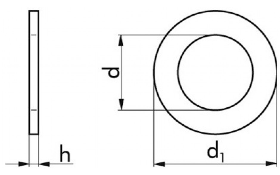 Scheibe DIN 126 - 100HV - Stahl - blank - M24=26mm
