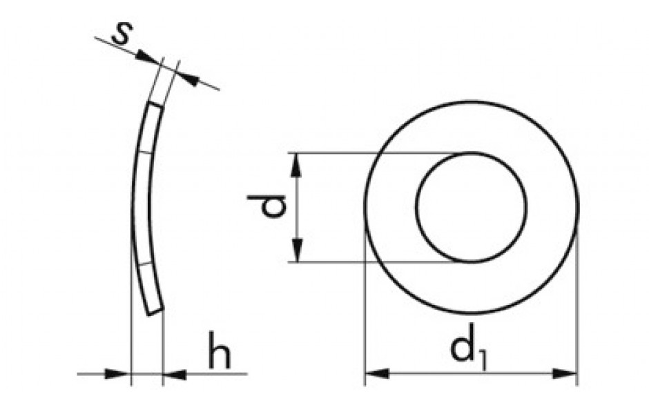 Scheibenfeder DIN 137A - Federstahl - blank - M8=8,4mm
