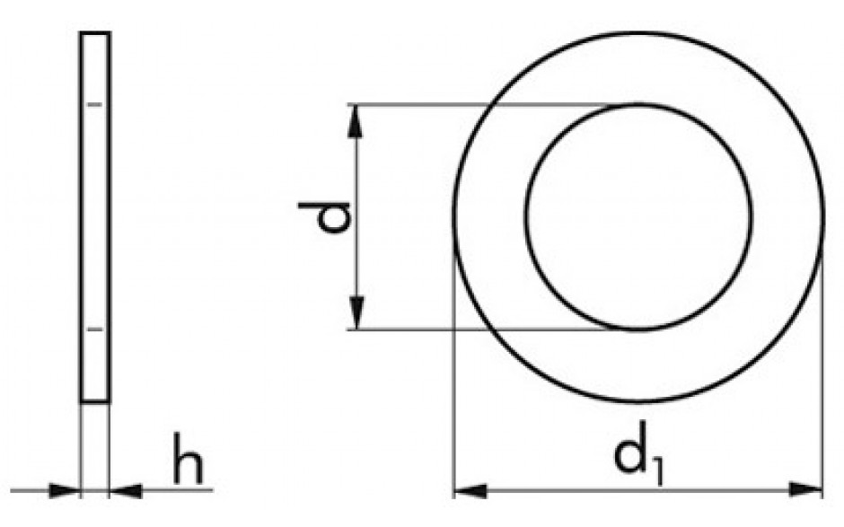 Scheibe DIN 1440 - 100HV - Stahl - blank - D16
