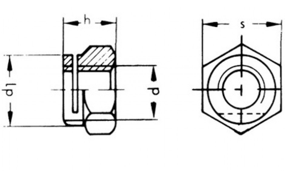 Auspuffmutter DIN 14440 - Stahl - verkupfert - M8 - SW13