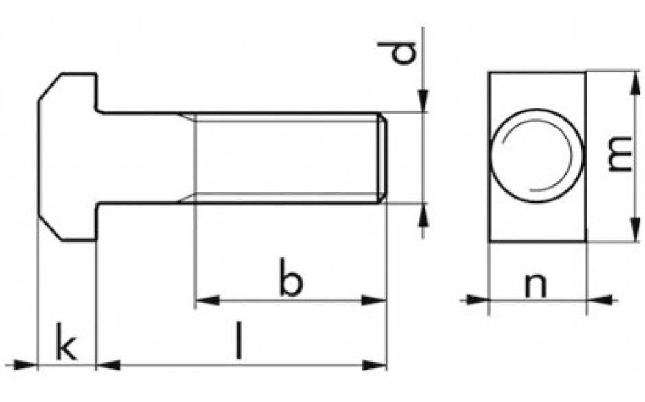 Hammerschraube DIN 186B - 4.6 - blank - M16 X 90