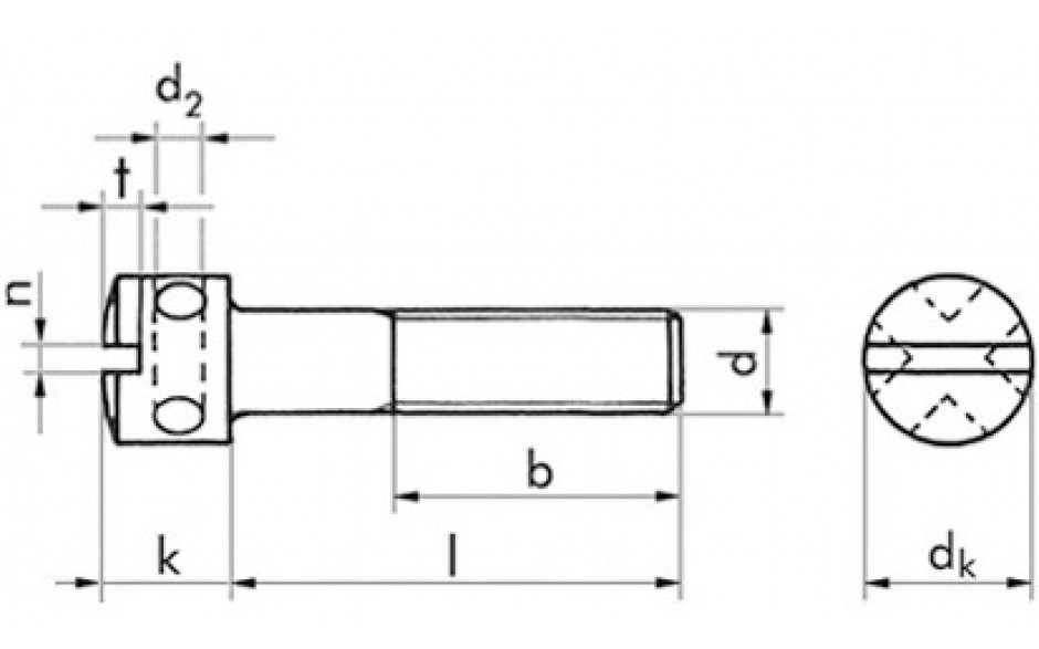 Kreuzlochschraube DIN 404 - 5.8 - blank - M3 X 6