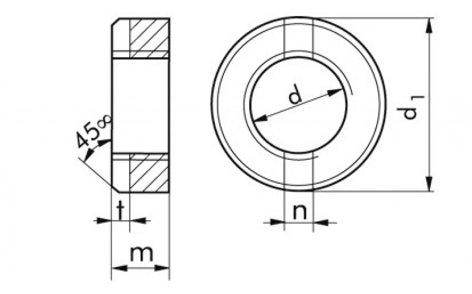 Schlitzmutter DIN 546 - Stahl - blank - M16