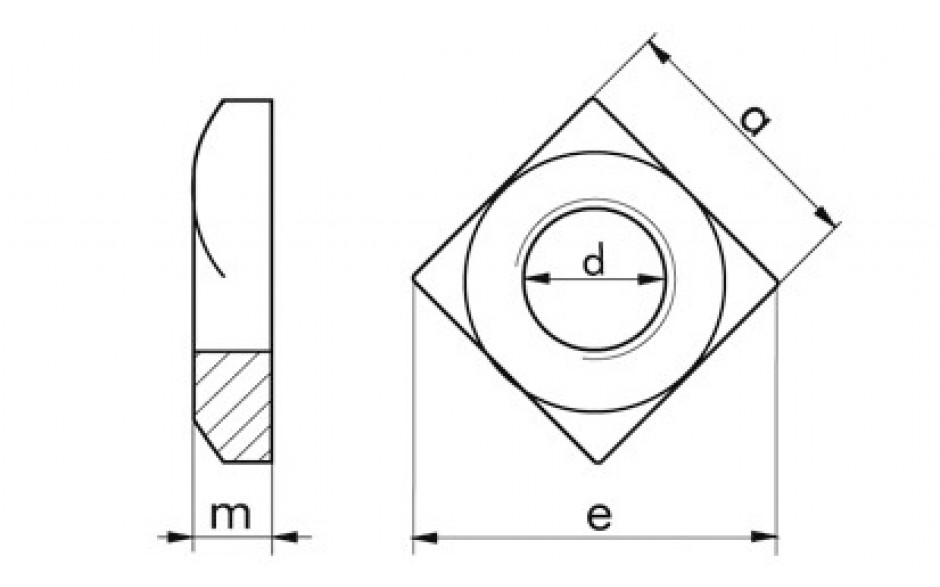 Vierkantmutter DIN 557 - A2 - M5