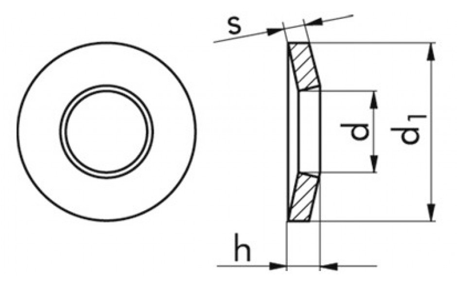 Spannscheibe DIN 6796 - Federstahl - Zinklamelle silber - M14=15mm