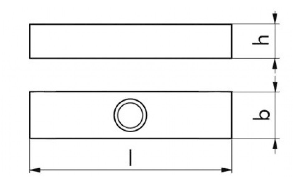 Passfeder DIN 6885D - C45+C - blank - 45 X 25 X 90