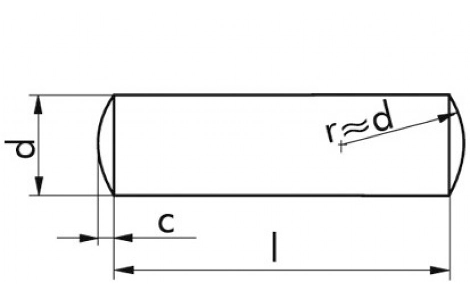 Zylinderstift DIN 7 - Stahl - blank - 10m6 X 70