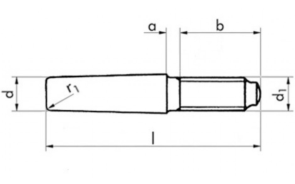 Kegelstift DIN 7977 - Stahl - blank - 16 X 100