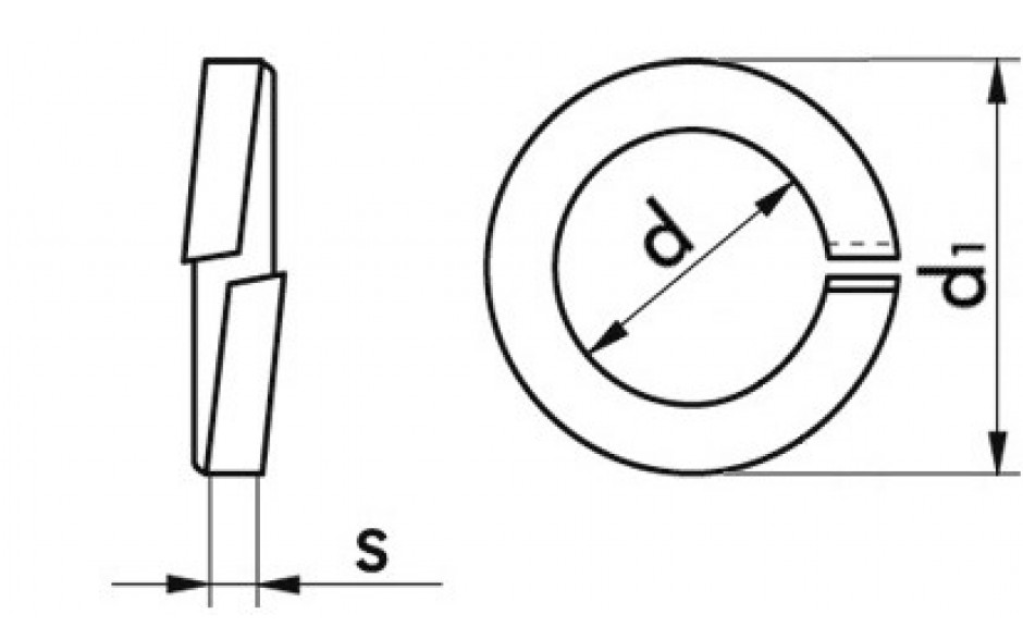 Federring DIN 7980 - Federstahl - blank - M20=20,2mm