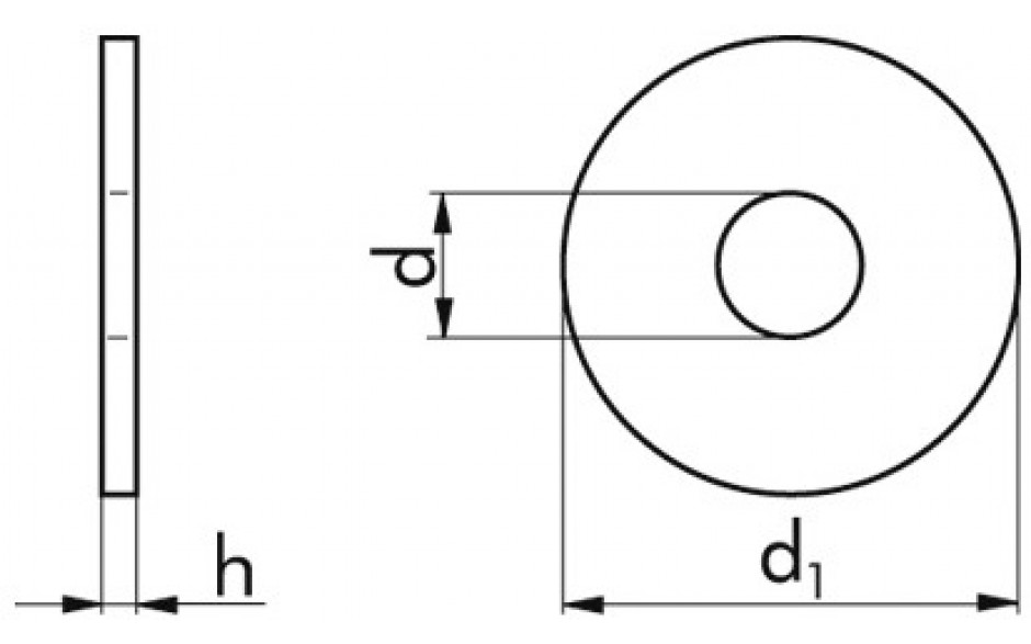 Scheibe DIN 9021 - 140HV - A2 - M6=6,4mm