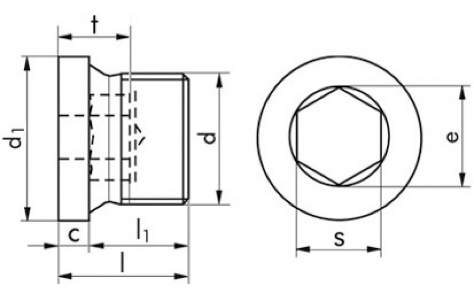 Verschlussschraube DIN 908 - Stahl - blank - M20 X 1,5