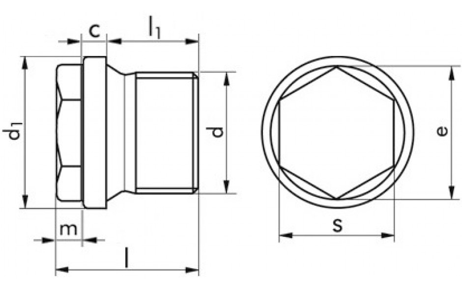 Verschlussschraube DIN 910 - Stahl - blank - M26 X 1,5