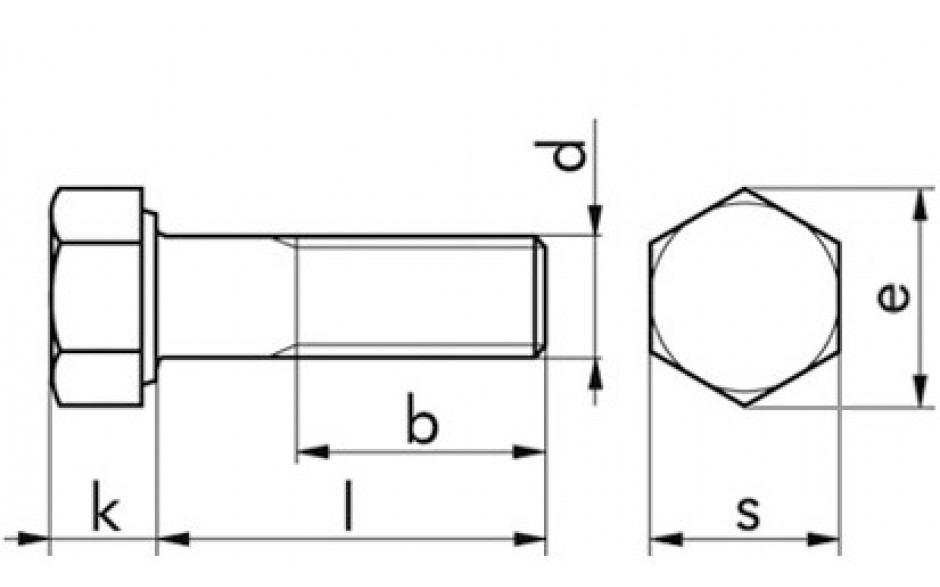 Sechskantschraube ISO 4014 - 8.8 - verzinkt blau - M12 X 70