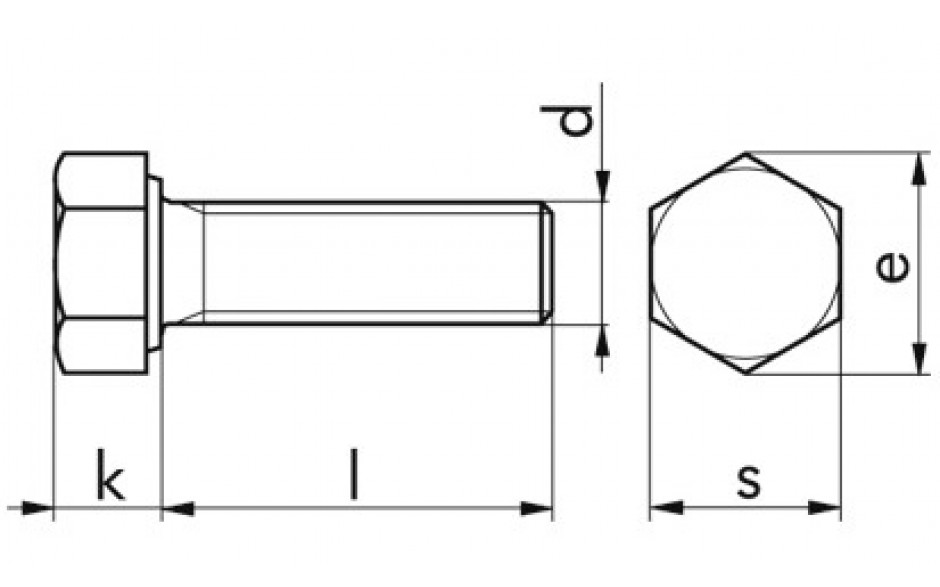 Sechskantschraube ISO 4017 - 10.9 - Zinklamelle silber - M6 X 30