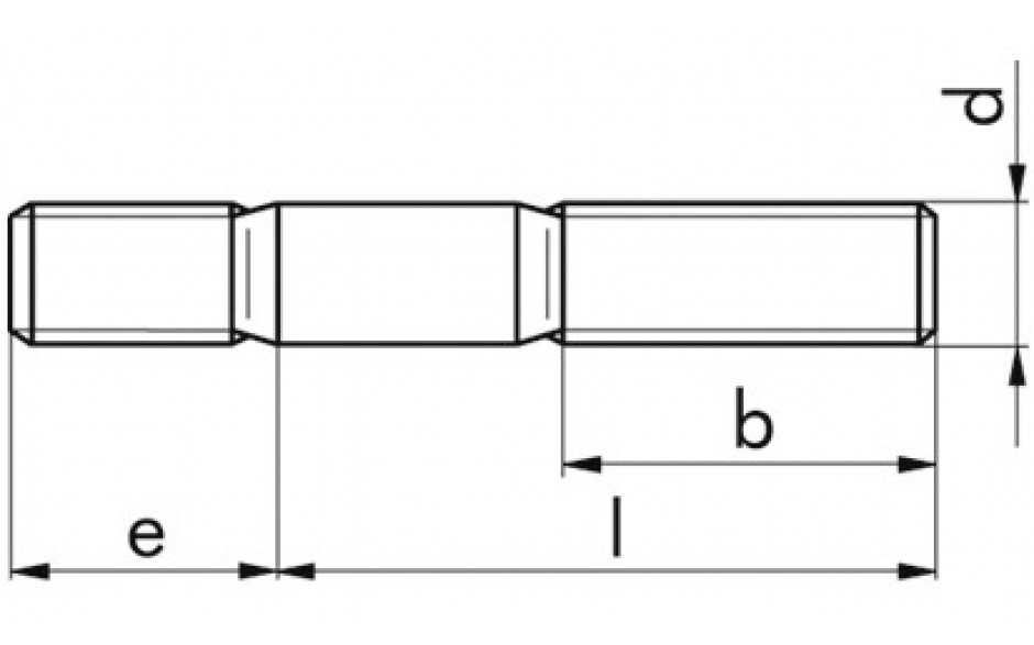 Stiftschraube DIN 938 - A2-70 - M10 X 35