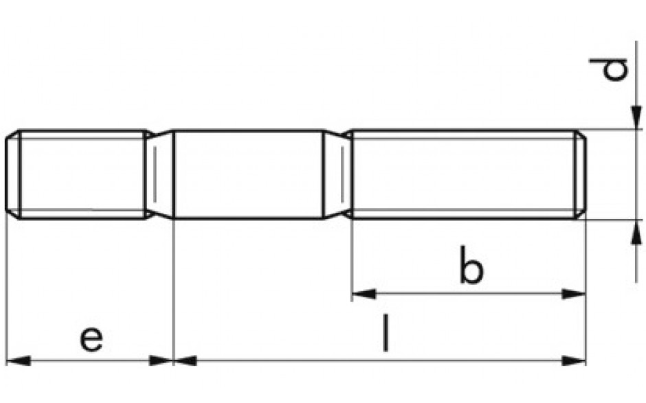 Stiftschraube DIN 939 - 10.9 - Zinklamelle silber - M14 X 40