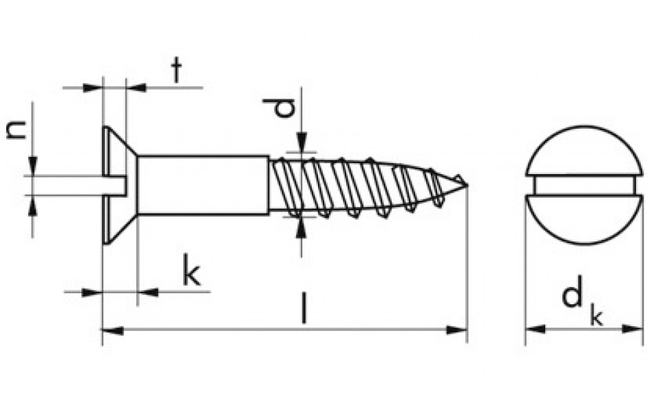 Senk-Holzschraube DIN 97 - Stahl - verzinkt blau - 4 X 30