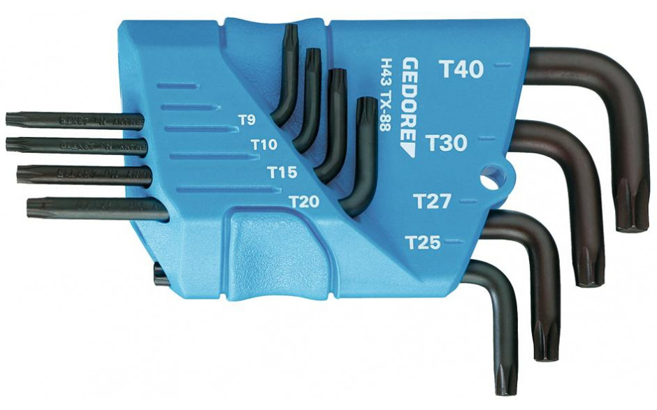 GEDORE Winkelschraubendreher-Satz im Halter 8-teilig TX T9-T40 -H 43 TX-88- Nr.:1531425