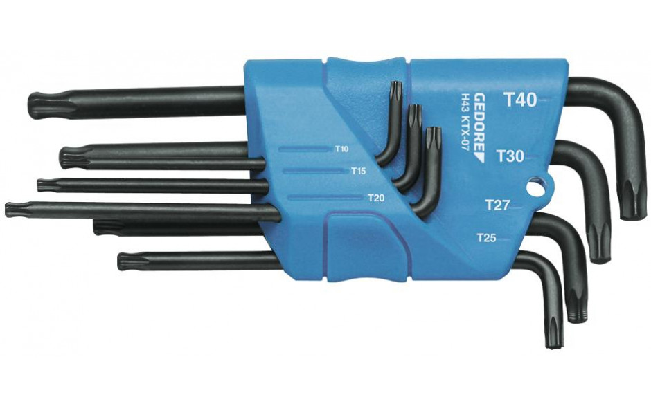 GEDORE Winkelschraubendreher-Satz im Halter 7-teilig TX T10-T40 -H 43 KTX-07- Nr.:1531441