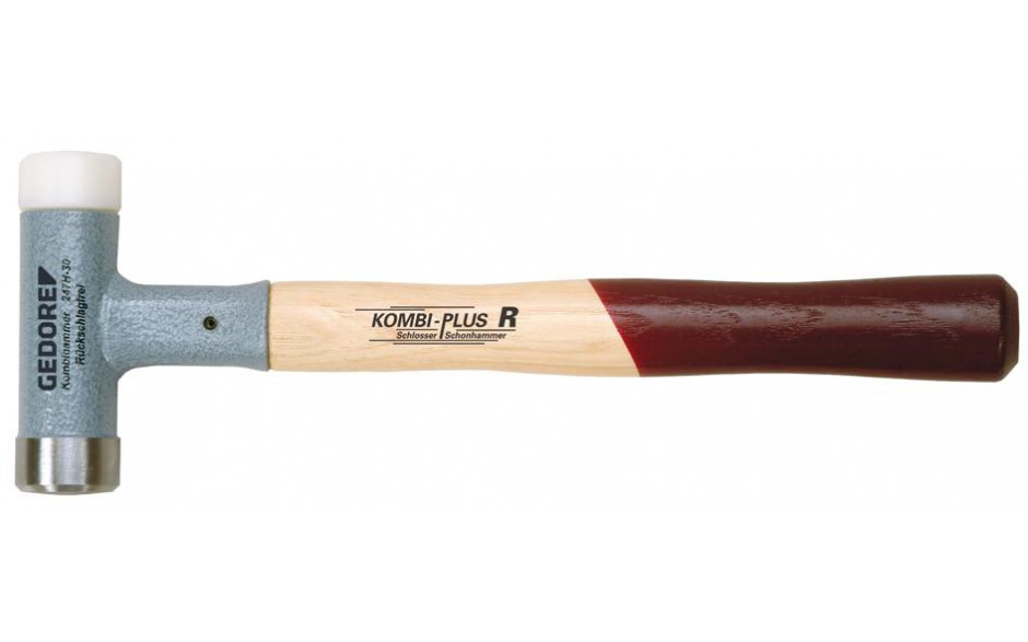 GEDORE Rückschlagfreier Schon- und Schlosserhammer KOMBI-PLUS R 30 mm -247 H-30- Nr.:1603299