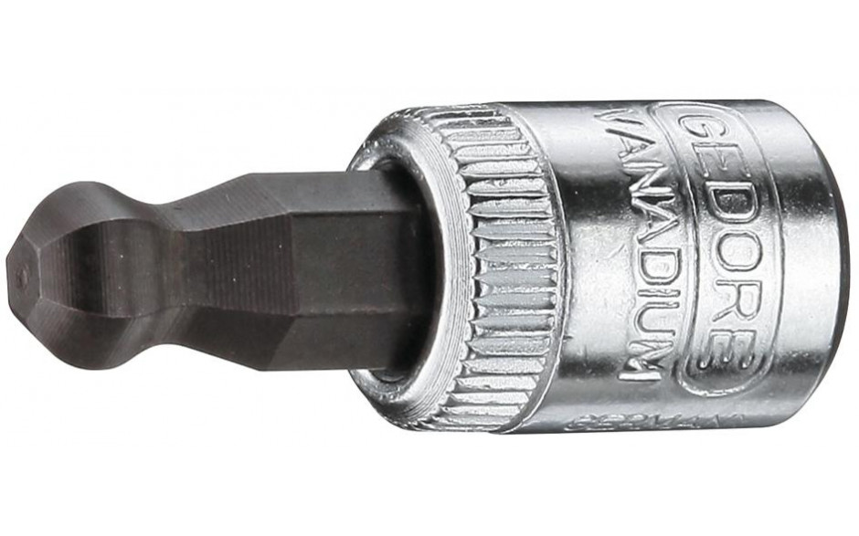 GEDORE Schraubendrehereinsatz 1/4" Kugelkopf Innen-6-kant 4 mm -IN 20 K 4- Nr.:2219409
