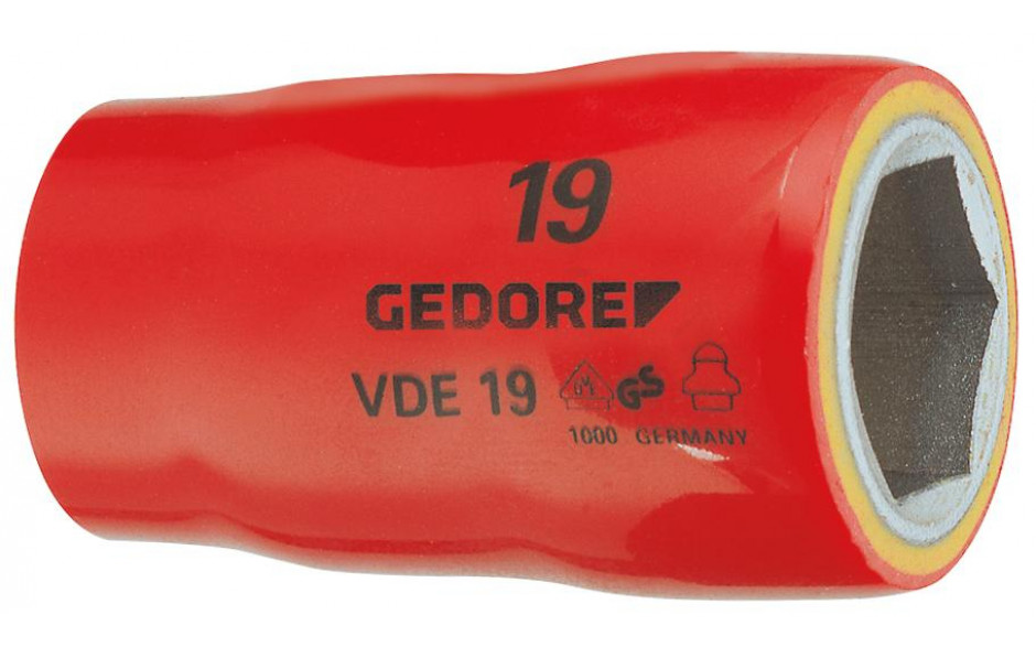 GEDORE VDE-Steckschlüsseleinsatz 1/2" 6-kant 27 mm -VDE 19 27- Nr.:6123670