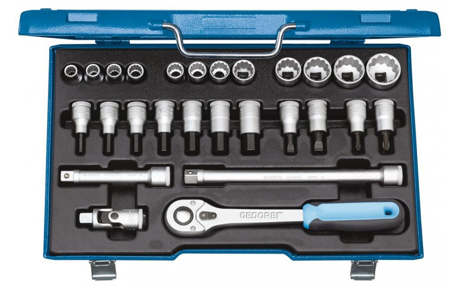 GEDORE 12-kant-Steckschlüssel-Satz Antrieb 1/2" D19IMU-10 /27-teilig SW 10-30