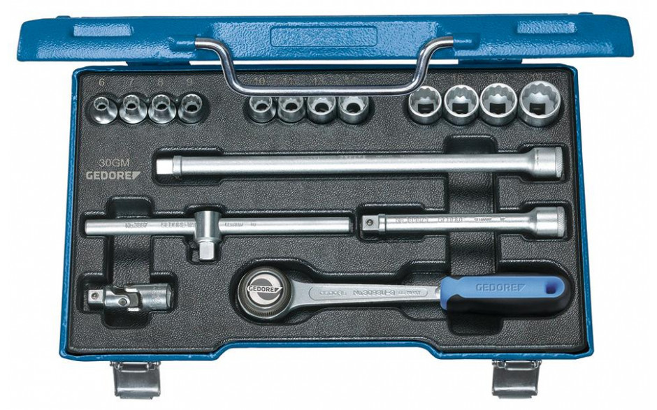 GEDORE Steckschlüssel-Satz 3/8" 17-teilig UD-Profil 6-19 mm -D 30 GMU-3- Nr.:6240200