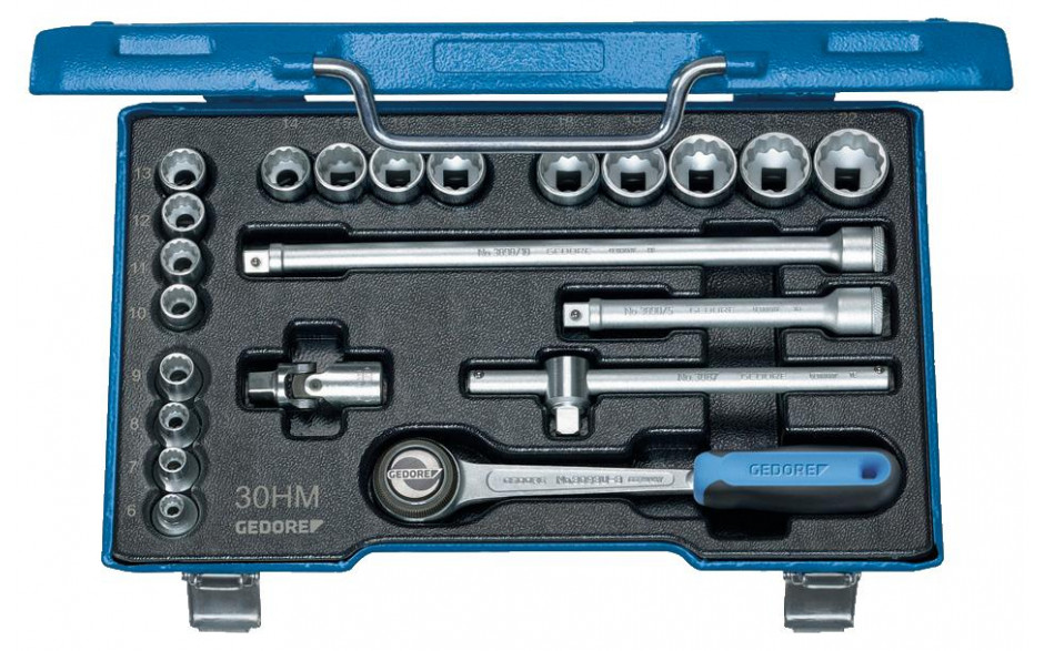 GEDORE Steckschlüssel-Satz 3/8" 22-teilig UD-Profil 6-22 mm -D 30 HMU-3- Nr.:6240470