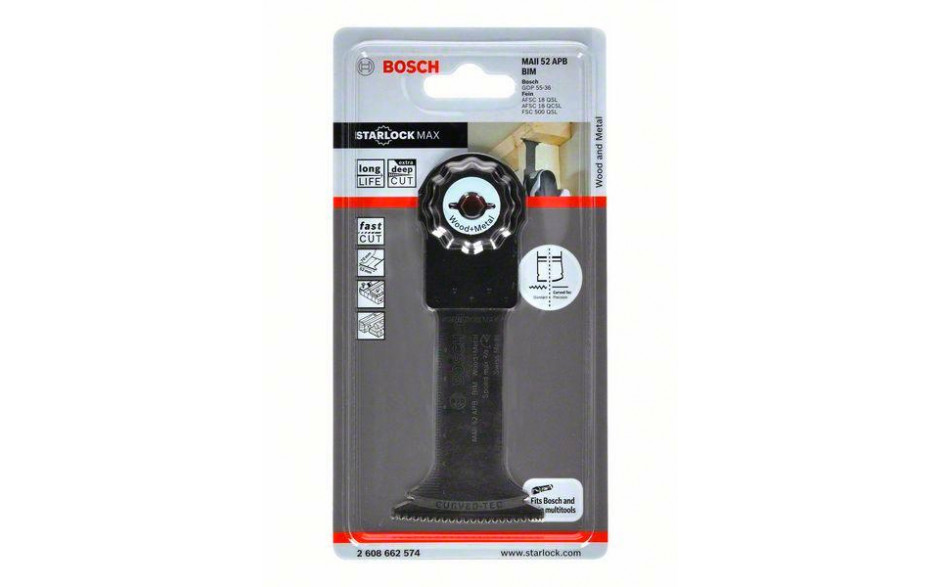 BIM Tauchsägeblatt MAII 52 APB, Wood and Metal, 70 x 52 mm, 1er-Pack