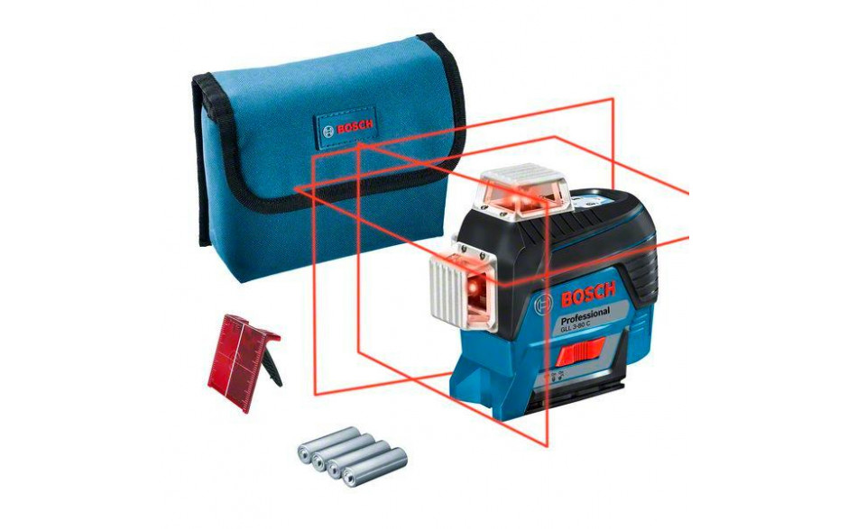 Linienlaser GLL 3-80 CG, mit 1 x 2.0 Ah Li-Ion Akku, Halterung BM 1, L-BOXX