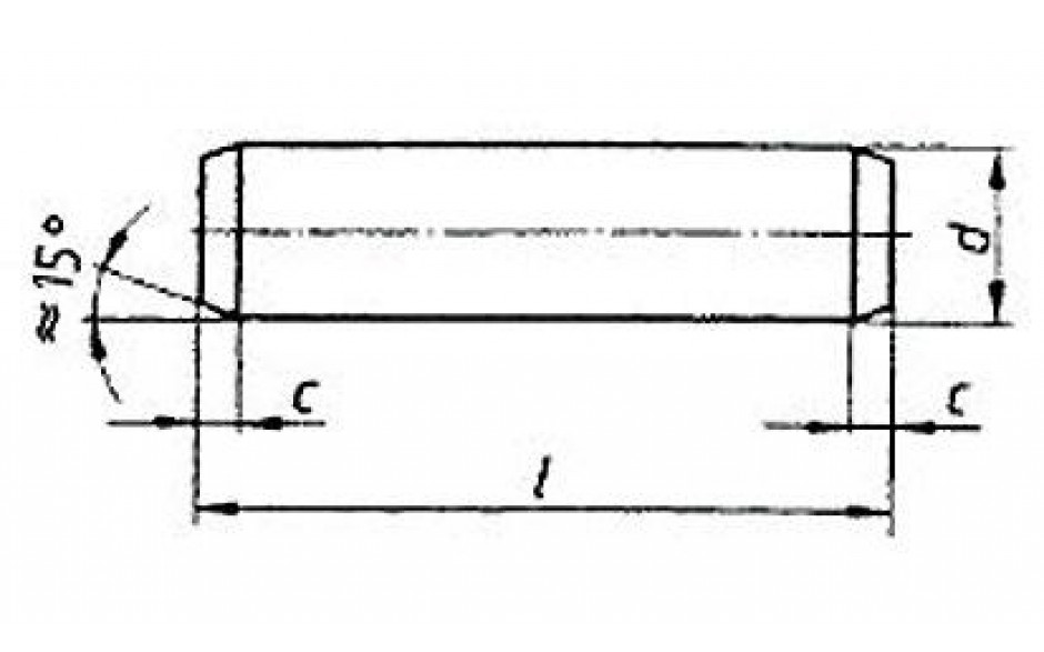 Zylinderstift ISO 2338 - A1 - 1,5h8 X 16