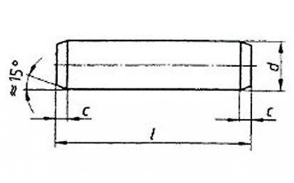 Zylinderstift ISO 2338 - Stahl - blank - 2h8 X 8