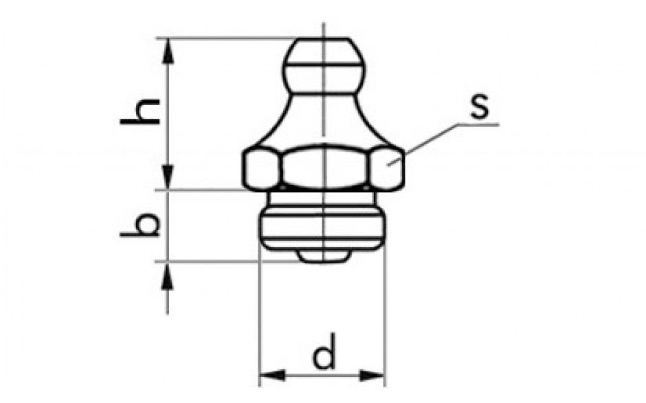 Kegelkopf-(Hydraulik) Schmiernippel, HZ2/H1 Gewinde: UNF 3/8Zo x 24, gerade