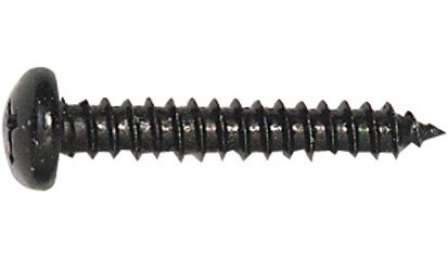 Linsen-Blechschraube DIN 7981C - Stahl - verzinkt schwarz - 3,5 X 9,5 - PH