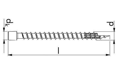 Holzbauschraube RAPID® Vollgewinde - Zylinderkopf - YellWin500 - 8 X 160 - TX40 - ETA 12/0373