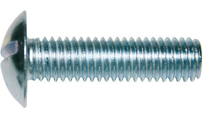 Becherschraube mit Schlitz - Stahl - verzinkt blau - M5 X 20