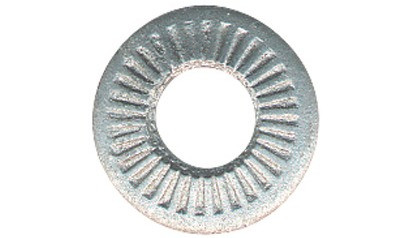 Kontaktscheibe NFE 25511 - Form M - Federstahl - Zinklamelle silber - M4=4,1mm