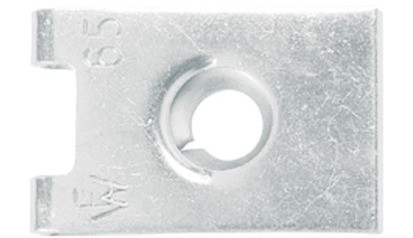 Blechmutter 4,8mm - Federstahl - verzinkt blau - 16,5 X 11 - Klemmbereich 0,5 - 1,75